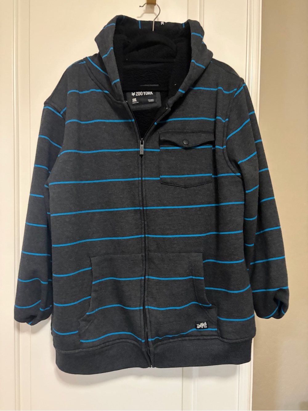 🦓🐼Vintage Y2K Streetwear Zoo York Full-Zip Hoodie Sweatshirt Jacket🦓🐄